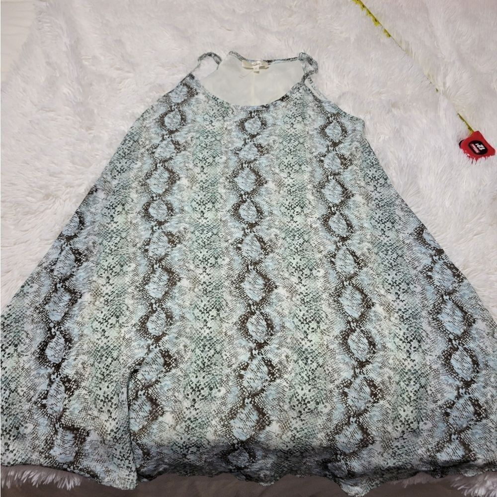 Andree by unit snake Print Mini dress Sz Small - Picture 7 of 8
